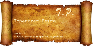 Toperczer Petra névjegykártya