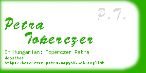 petra toperczer business card